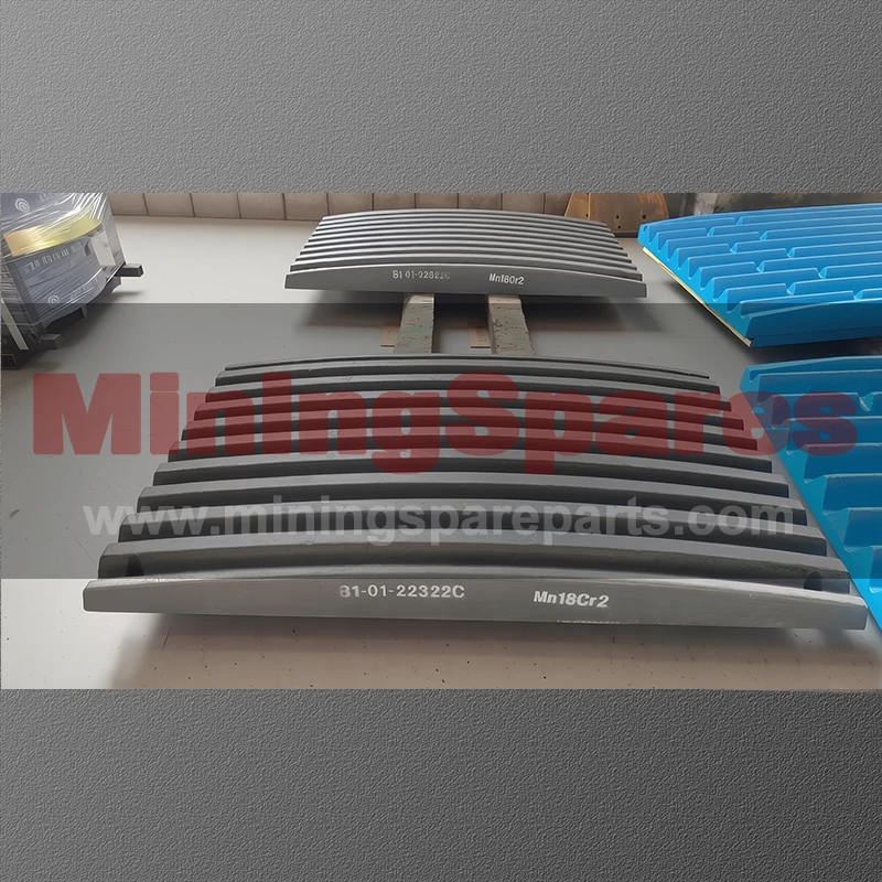 Fixed Jaw Plate Curved 81-01-22322C and Swin Jaw Plate 81-01- 22321 Suit Tesab 10580 Mobile Crusher