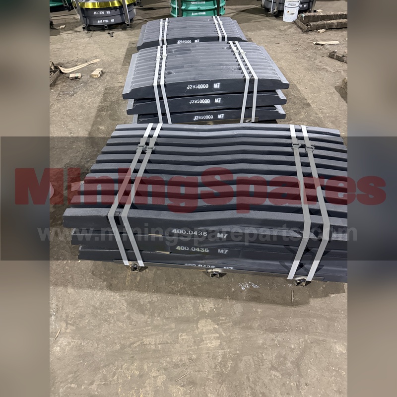 QJ341 jaw crusher wear parts swing jaw corrugated J2950000 and stationary jaw plate 400.0436